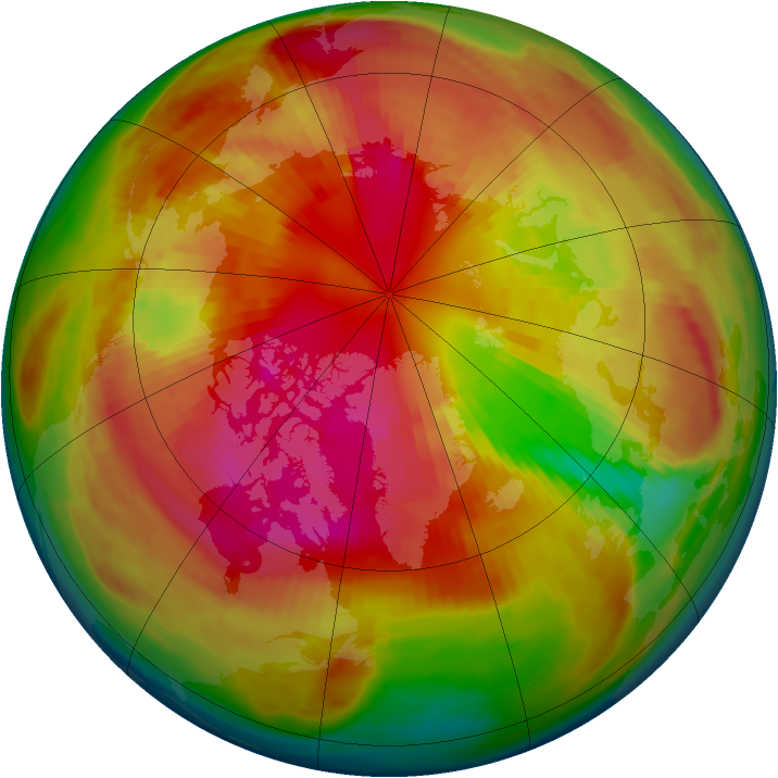 Arctic ozone map for 04 March 1980